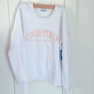 White Columbia crew sweatshirt women’s large